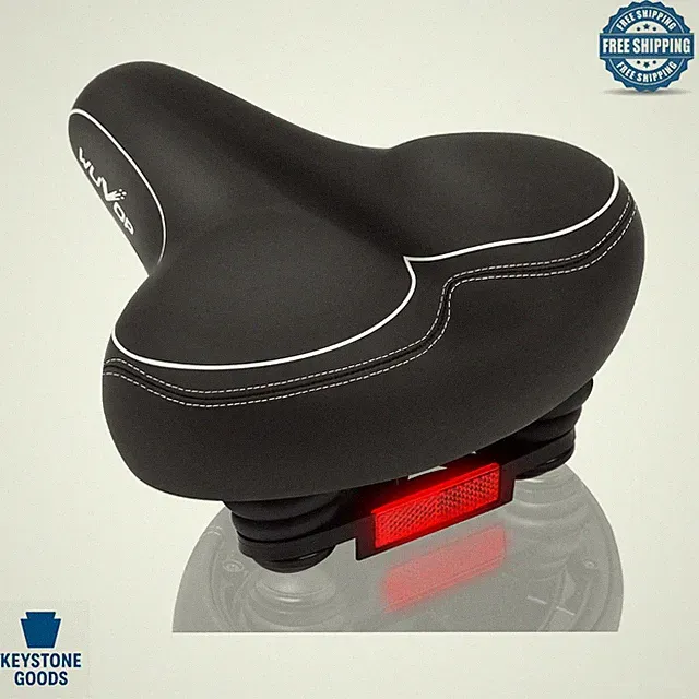 Oversized Waterproof Comfort Bike Seat with Reflective Strip