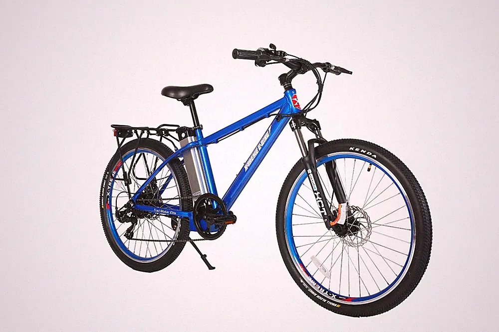 X-Treme Trail Maker Elite 24 Volt Electric Mountain Bike Metallic Blue